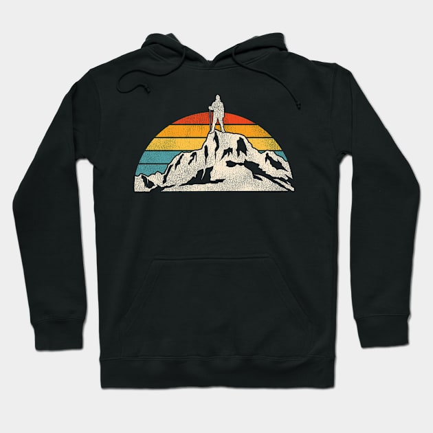 Hiking Retro Mountain Hiker Hoodie by shirtsyoulike